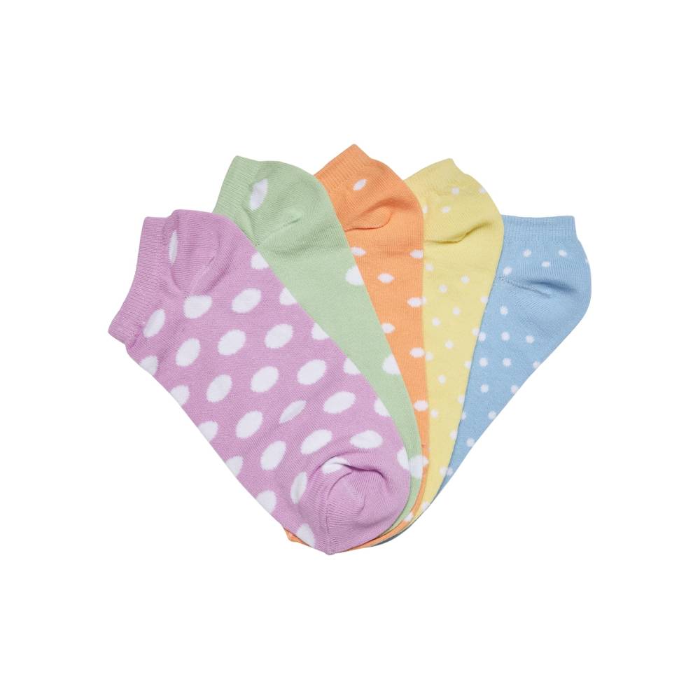 Urban Classics - No Show Dots 5Pack summercolor Enkelsokken - Multicolours